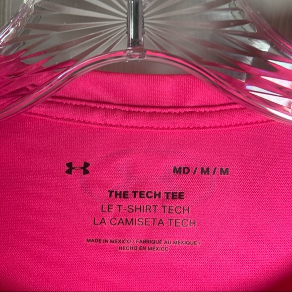 Under Armour Women’s Active Hot Pink The Tech Tee size Medium - Picture 2 of 7